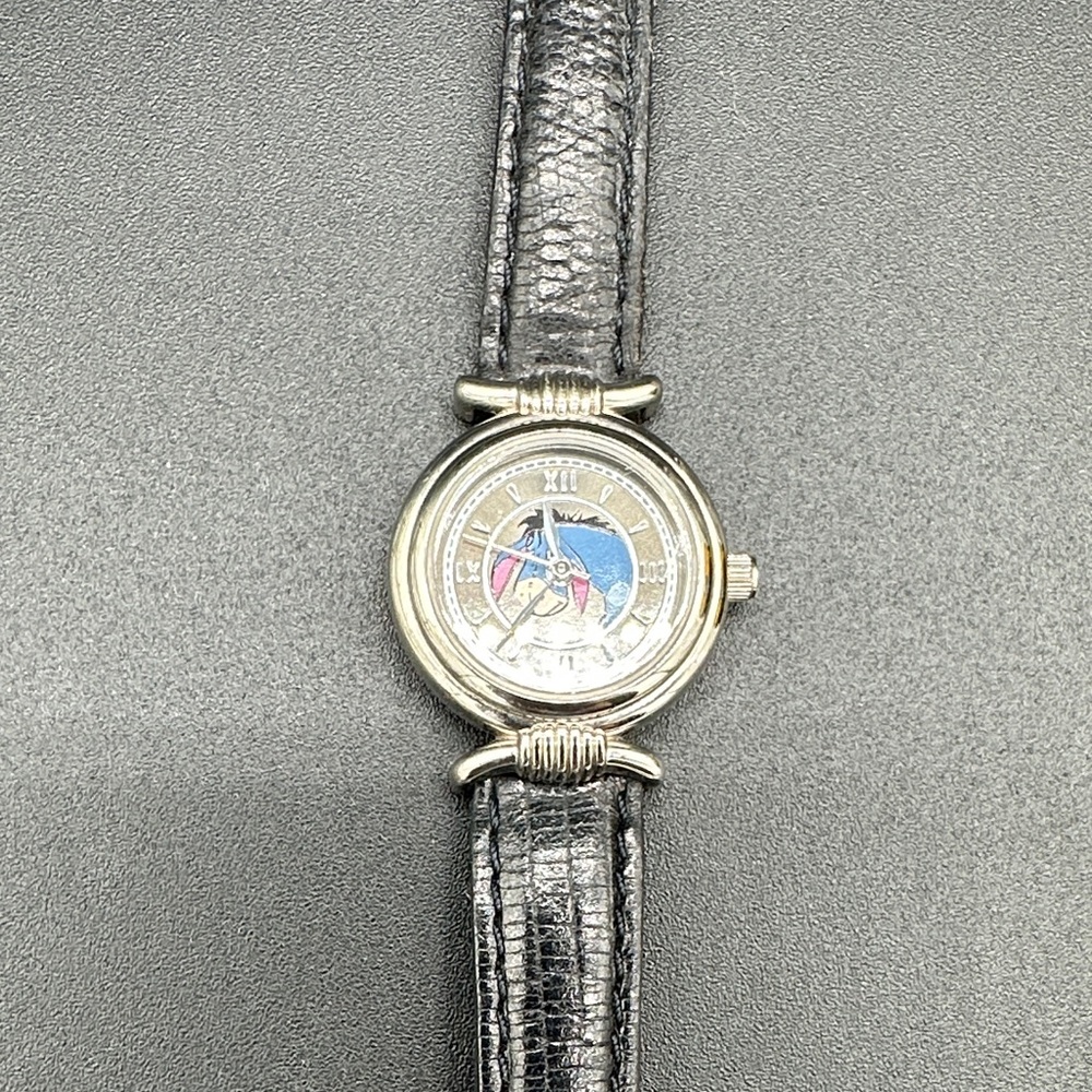 Disney Eeyore Elegant Silver and Black Watch
